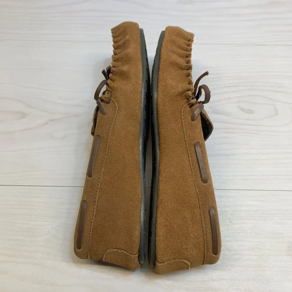 Goodfellow & Co Mens Topher Moccasin Slippers Chestnut Brown‎ 8 House Shoes